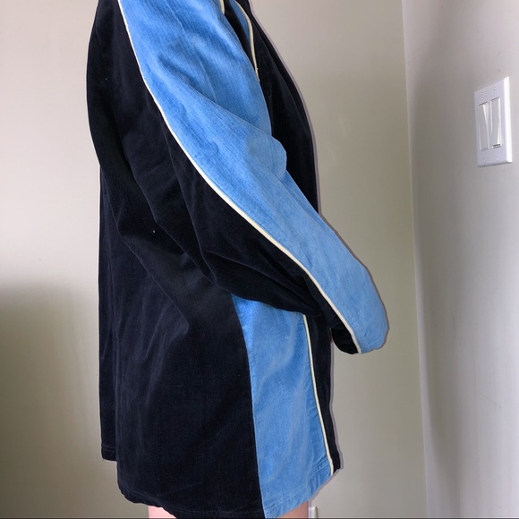 Corduroy Blue Striped Sporty Jacket - Picture 3 of 6